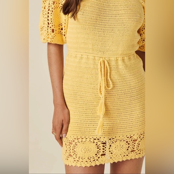 SPELL Let the Sunshine in Crochet Mini Dress - Picture 5 of 7